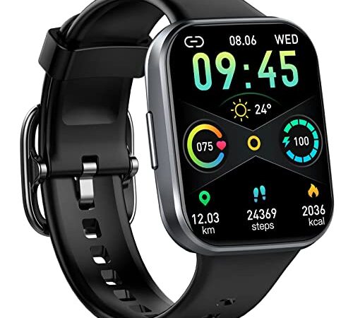 Smartwatch, Orologio Fitness Uomo Donna 1.69" Smart Watch con Contapassi/Cardiofrequenzimetro/SpO2/Cronometro, 24 Sportivo, Notifiche Messaggi, Impermeabil IP68 Fitness Tracker