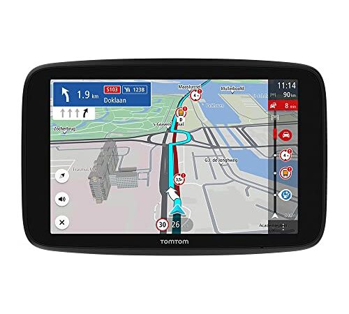 TomTom GO Expert Navigatore Satellitare per Camion, Autobus, Furgone, Schermo HD 6", PDI, TomTom Traffic, Mappe del Mondo, Avvisi di Restrizioni in Tempo Reale, Aggiornamenti Rapidi Tramite WiFi