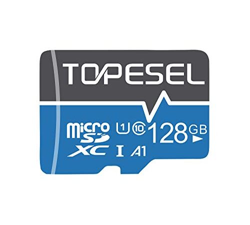 TOPESEL Scheda Micro SD da 128 GB, Scheda di Memoria MicroSDXC fino a 85 MB/s, UHS-I, Classe 10, U1